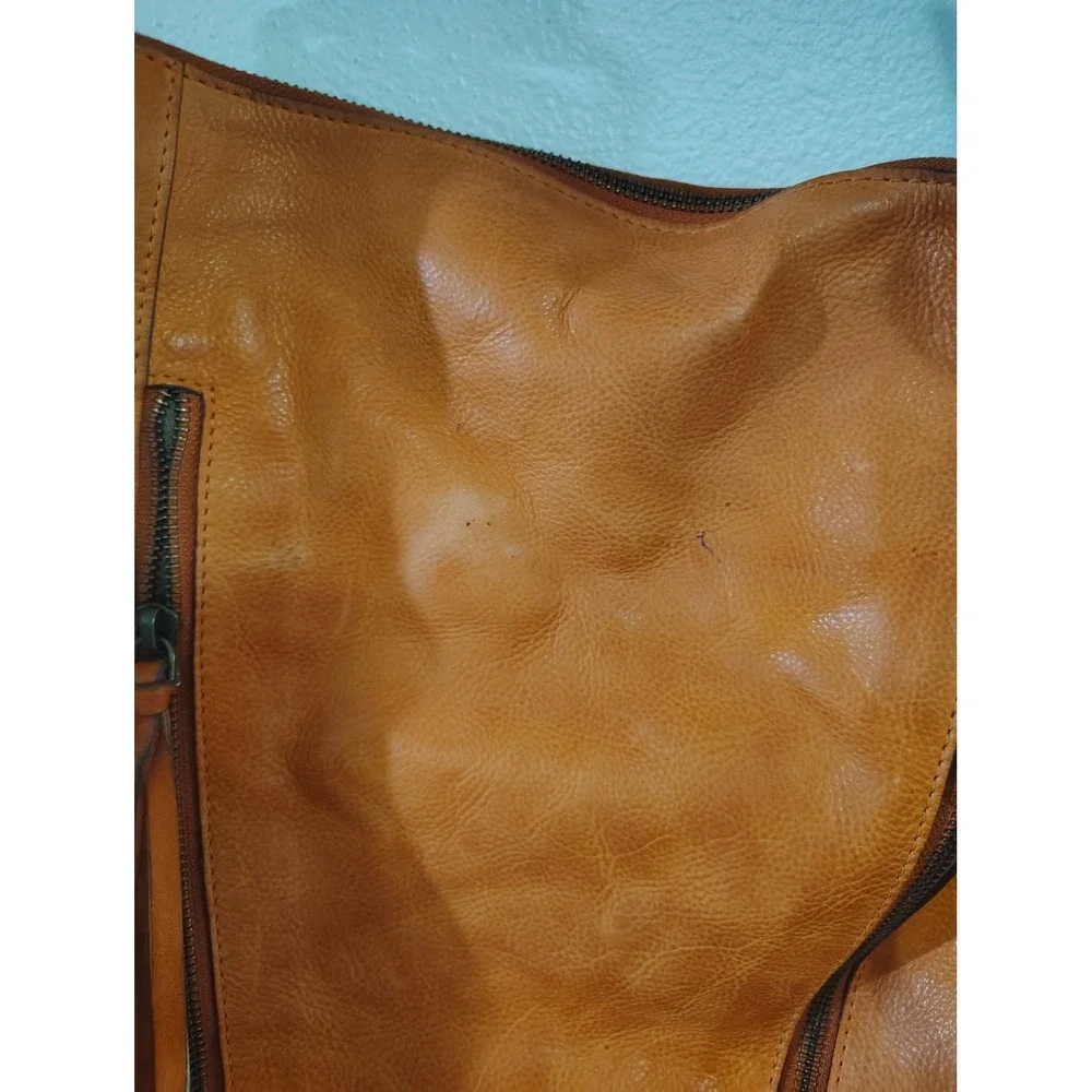 Frye Melissa Leather Hobo Bag Burnt Orange Ginger Tassel Shoulder Bag Womens